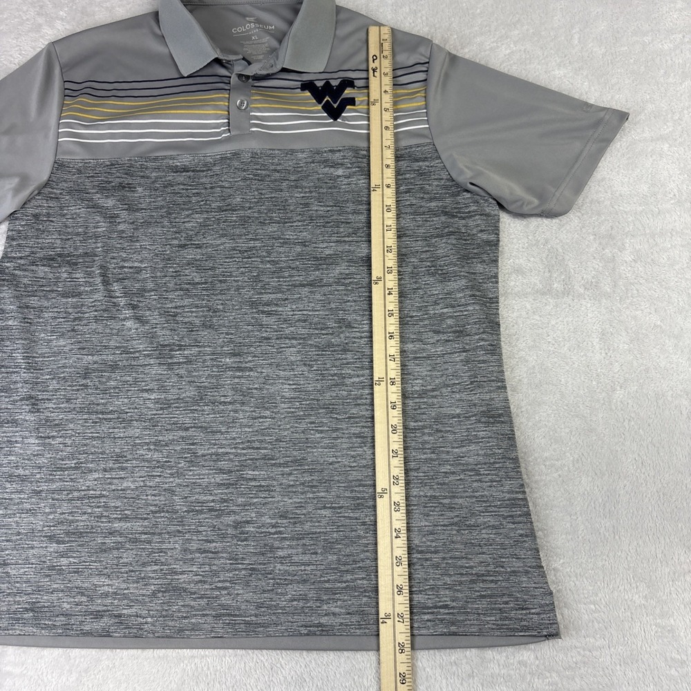 West Virginia Mountaineers Polo Shirt Mens XL Gray Short Sleeve NCAA - Picture 6 of 8